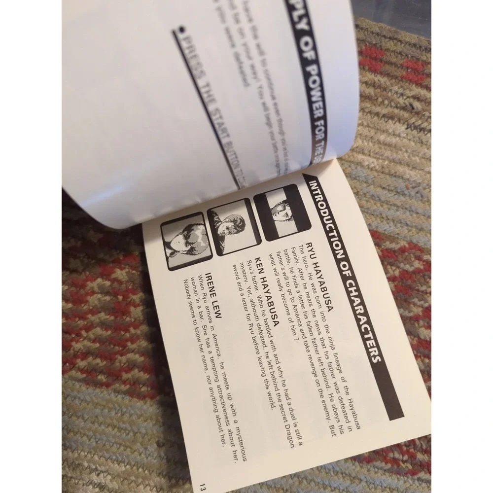 Ninja Gaiden Tecmo Nintendo‎ NES Authentic Manual Only